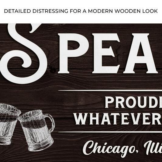 Speakeasy Sign IV Zoom - Imaged by Tailored Canvases