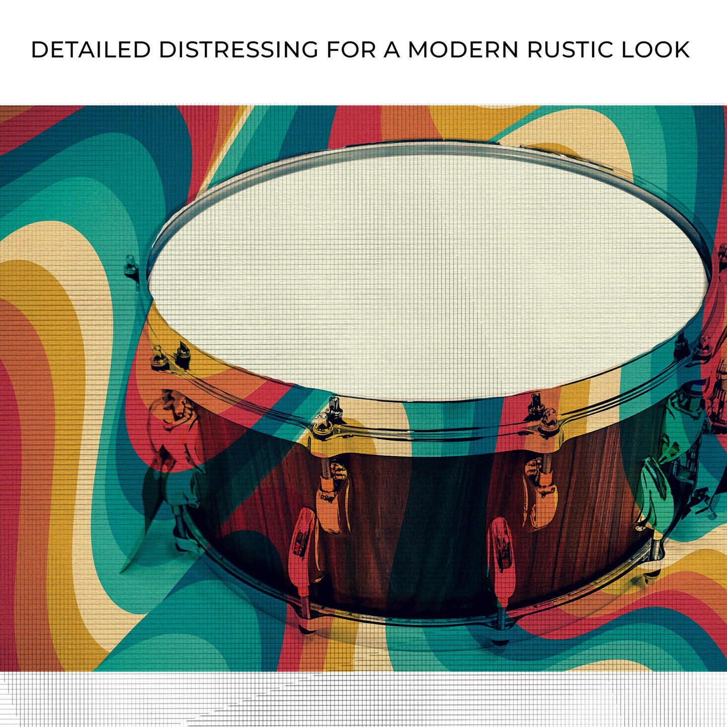 Drums Retro Canvas Wall Art Zoom - Image by Tailored Canvases