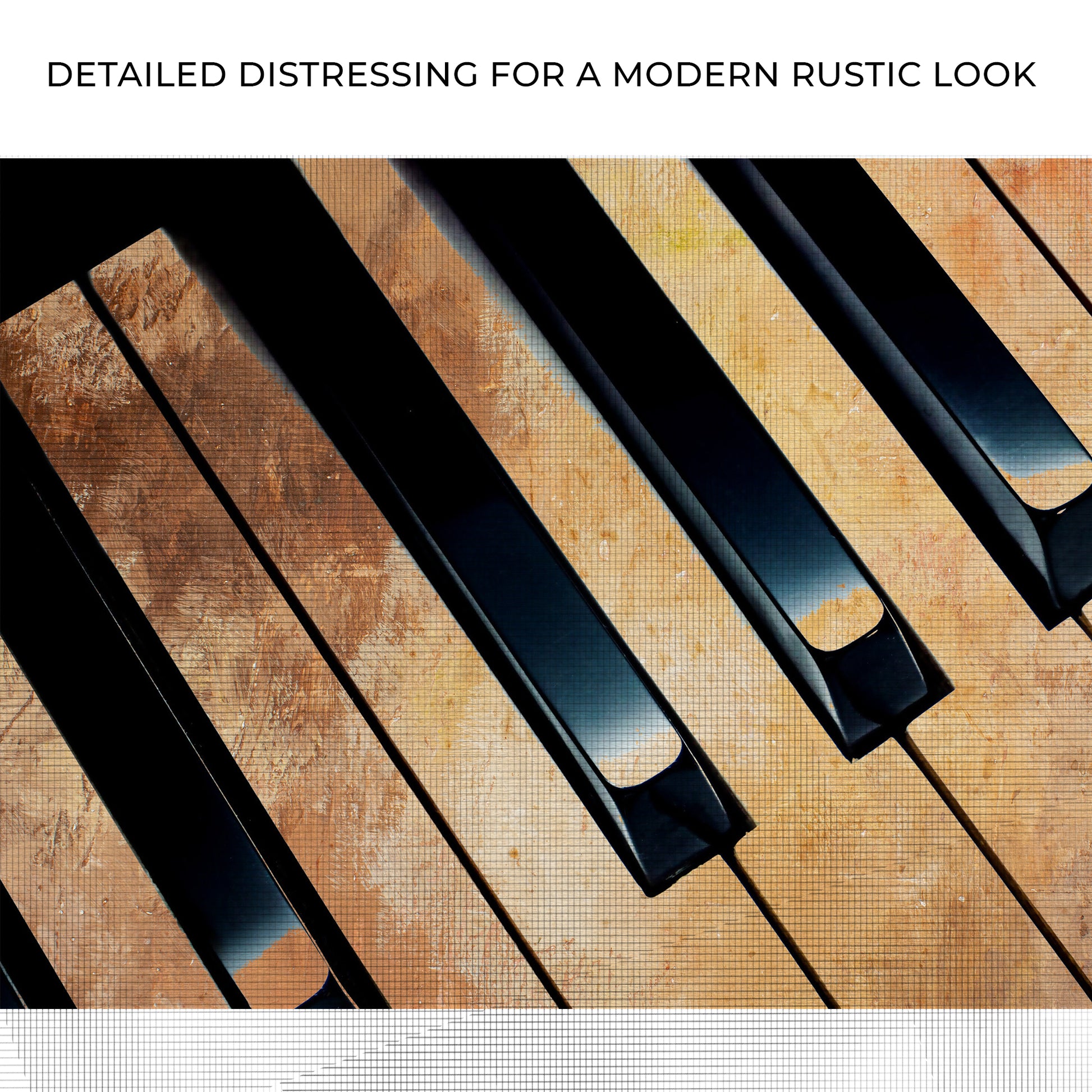 Piano Rustic Canvas Wall Art Zoom - Image by Tailored Canvases