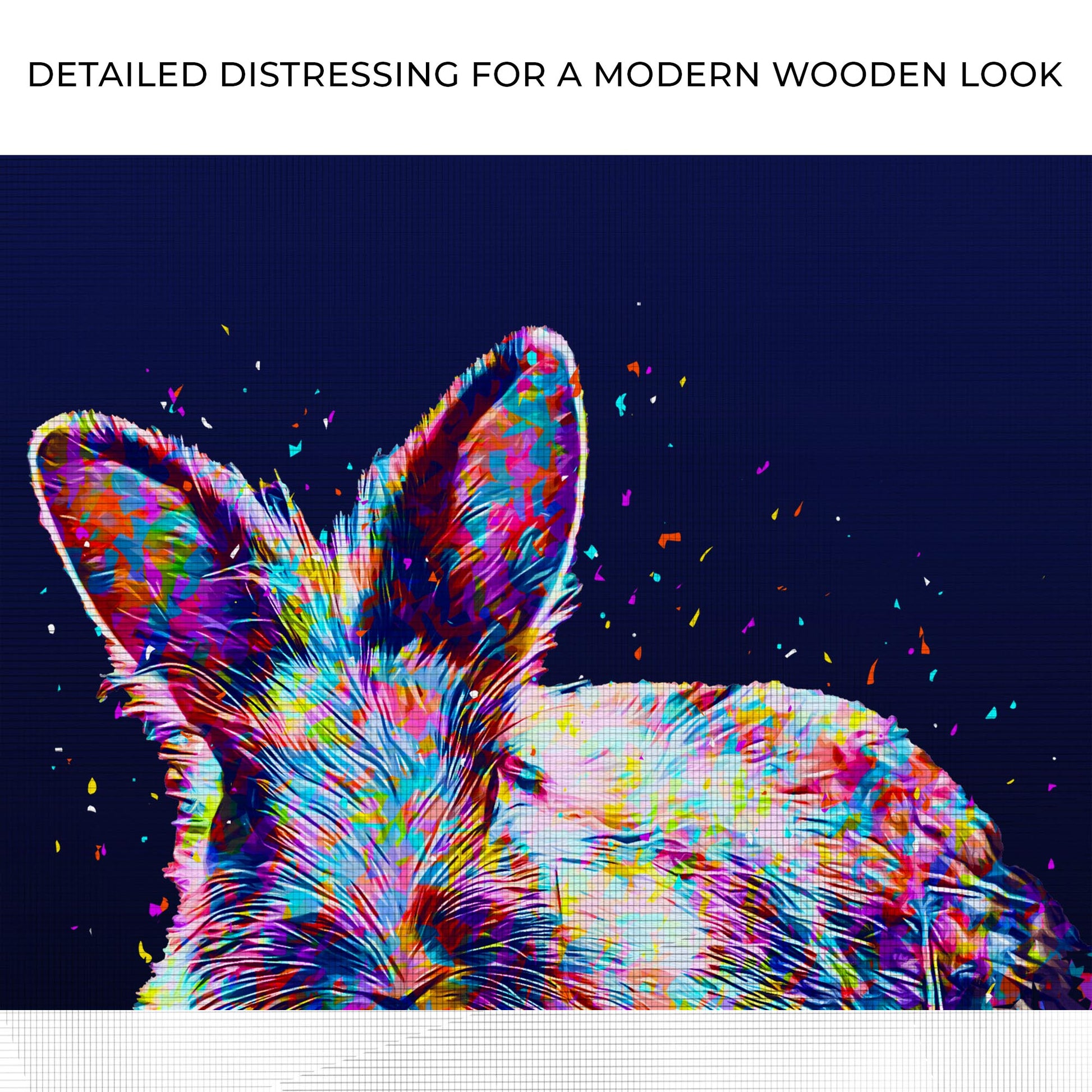 Rabbit Abstract Paint Sign Zoom - Image by Tailored Canvases