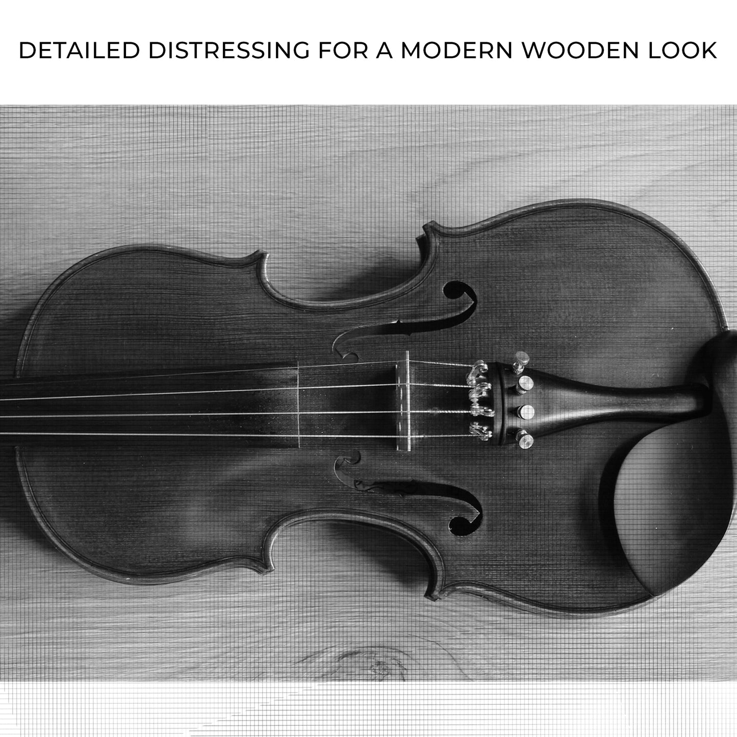 Violin Monochrome Canvas Wall Art Zoom - Image by Tailored Canvases