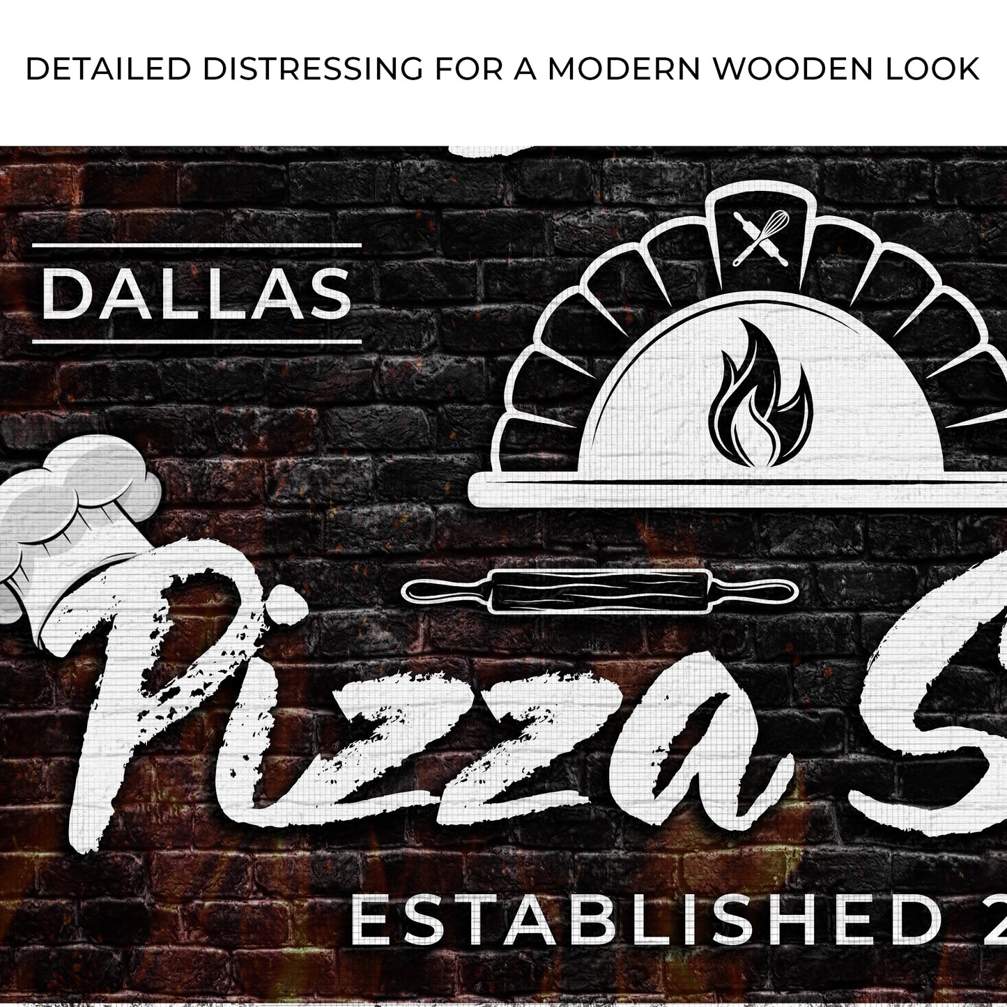 Pizza Sign V Zoom - Imaged by Tailored Canvases