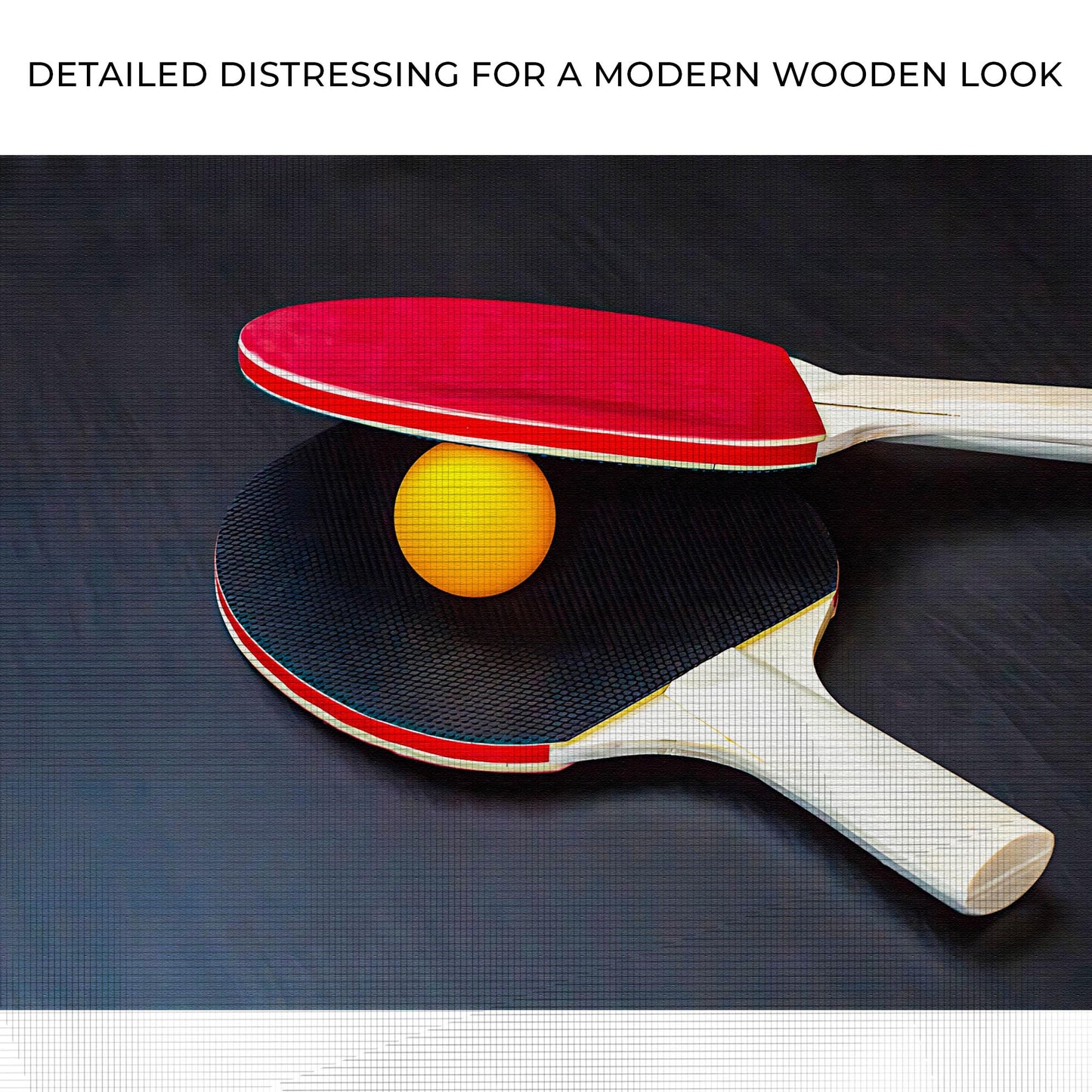 Table Tennis Paddles And Ball Canvas Wall Art Zoom - Image by Tailored Canvases
