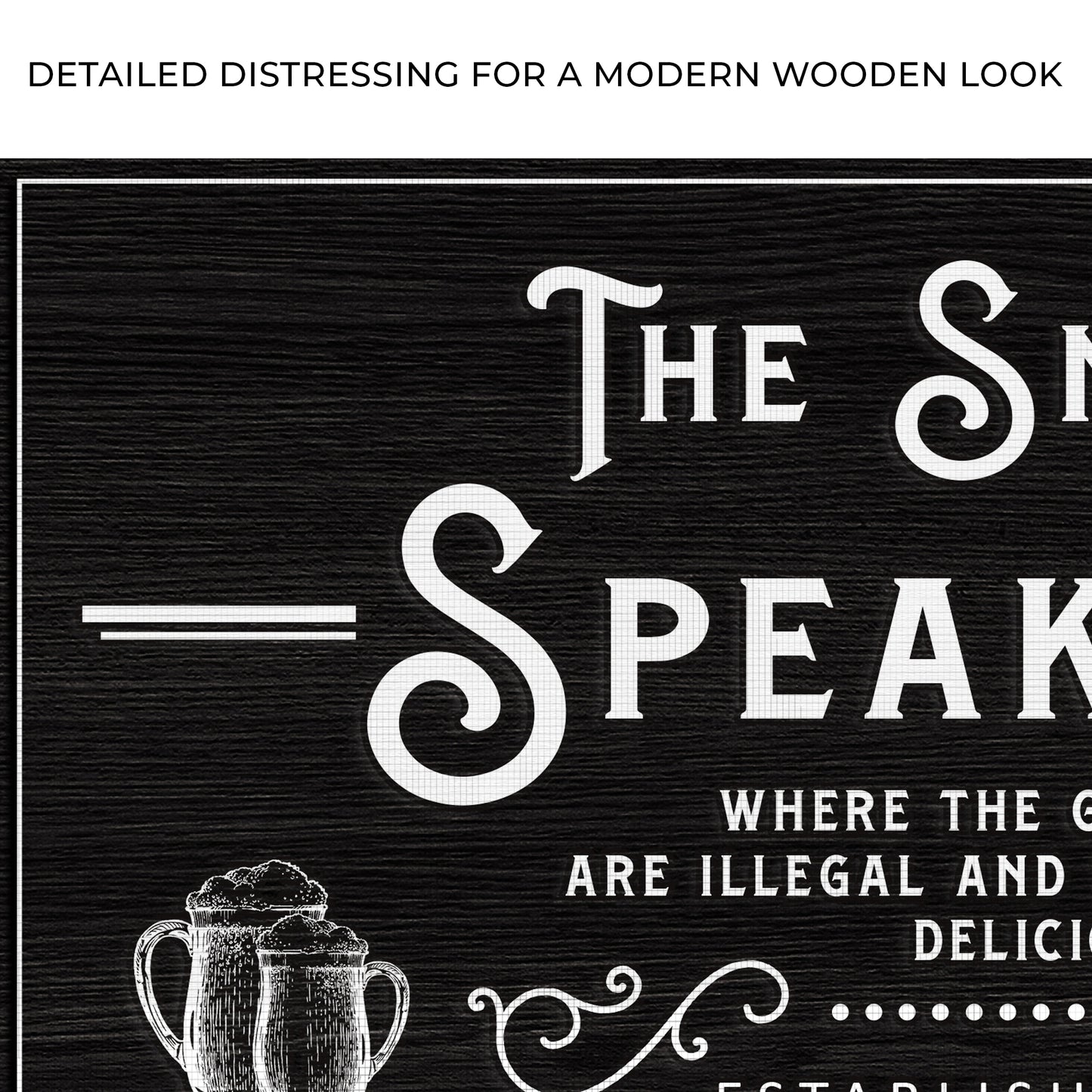 Speakeasy Sign Zoom - Imaged by Tailored Canvases