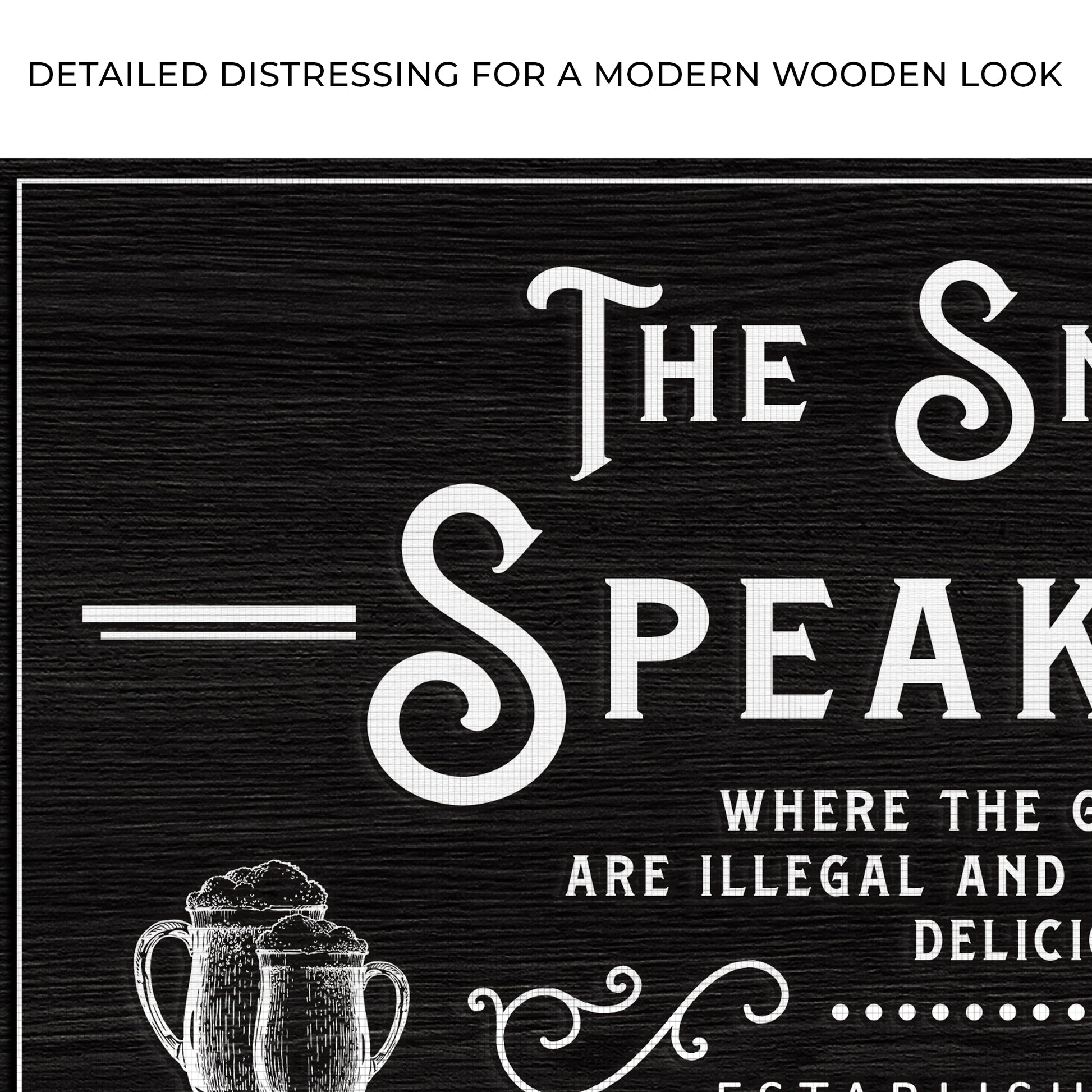 Speakeasy Sign Zoom - Imaged by Tailored Canvases