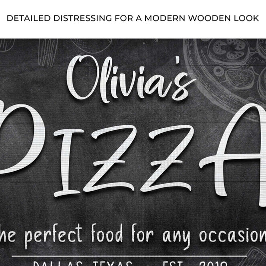 Pizza Sign III Zoom - Imaged by Tailored Canvases