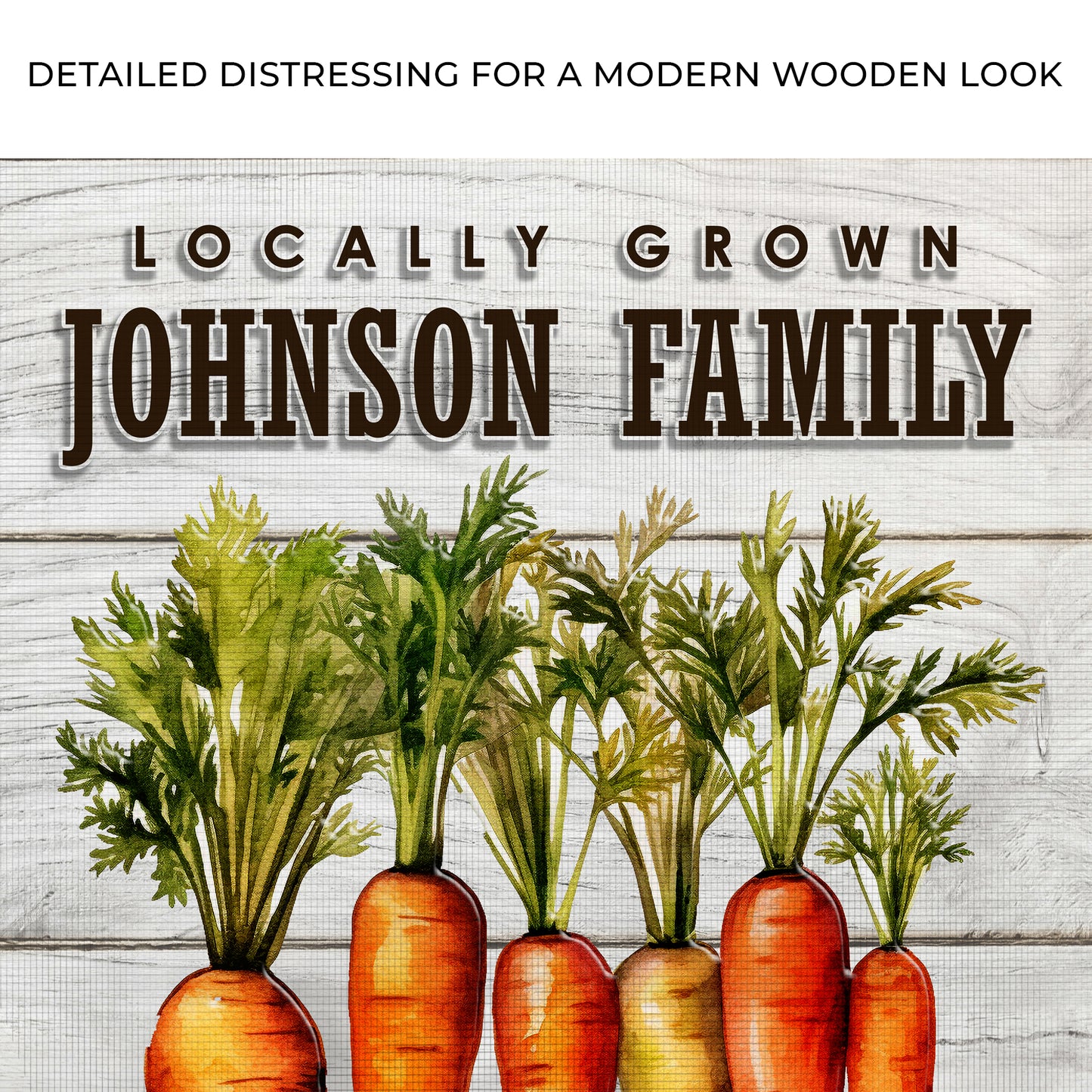 Locally Grown Carrot Patch Sign Zoom - Image by Tailored Canvases