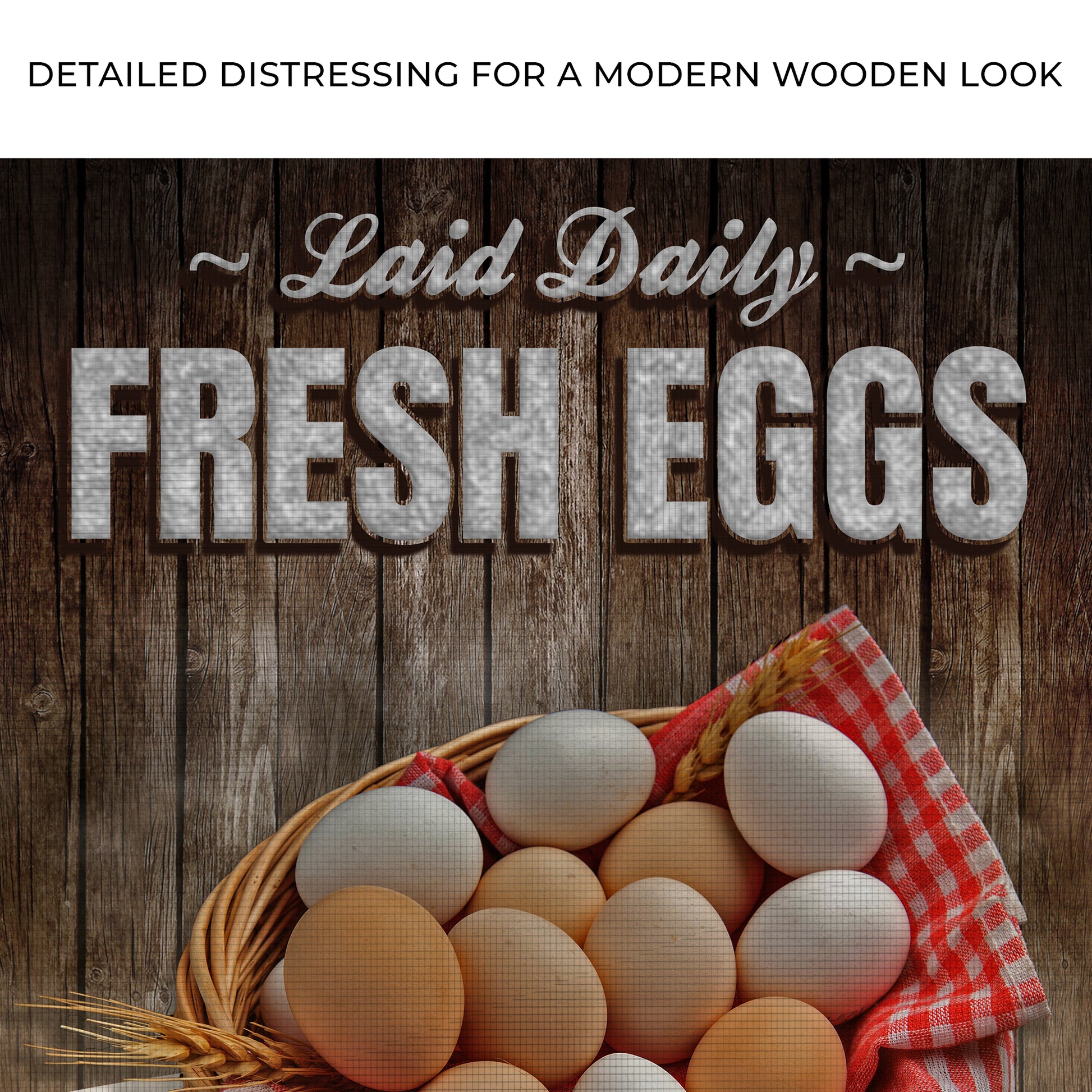 Sold Here Laid Daily Farm Fresh Eggs Sign Zoom - Image by Tailored Canvases