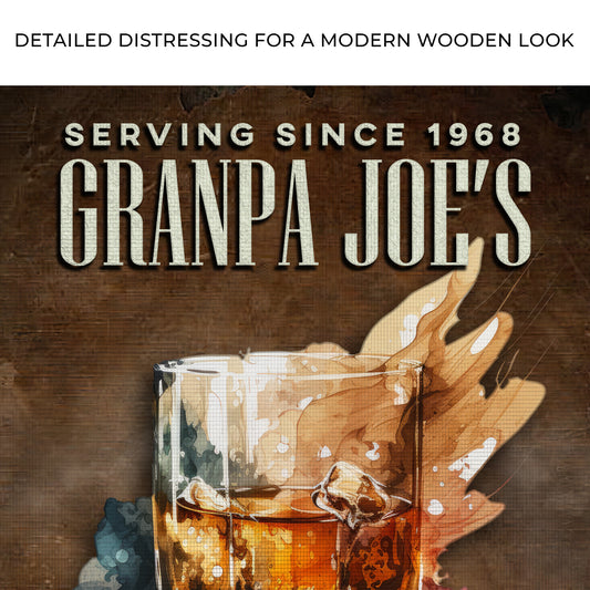 Only The Finest Whiskey Bar Sign Zoom - Image by Tailored Canvases