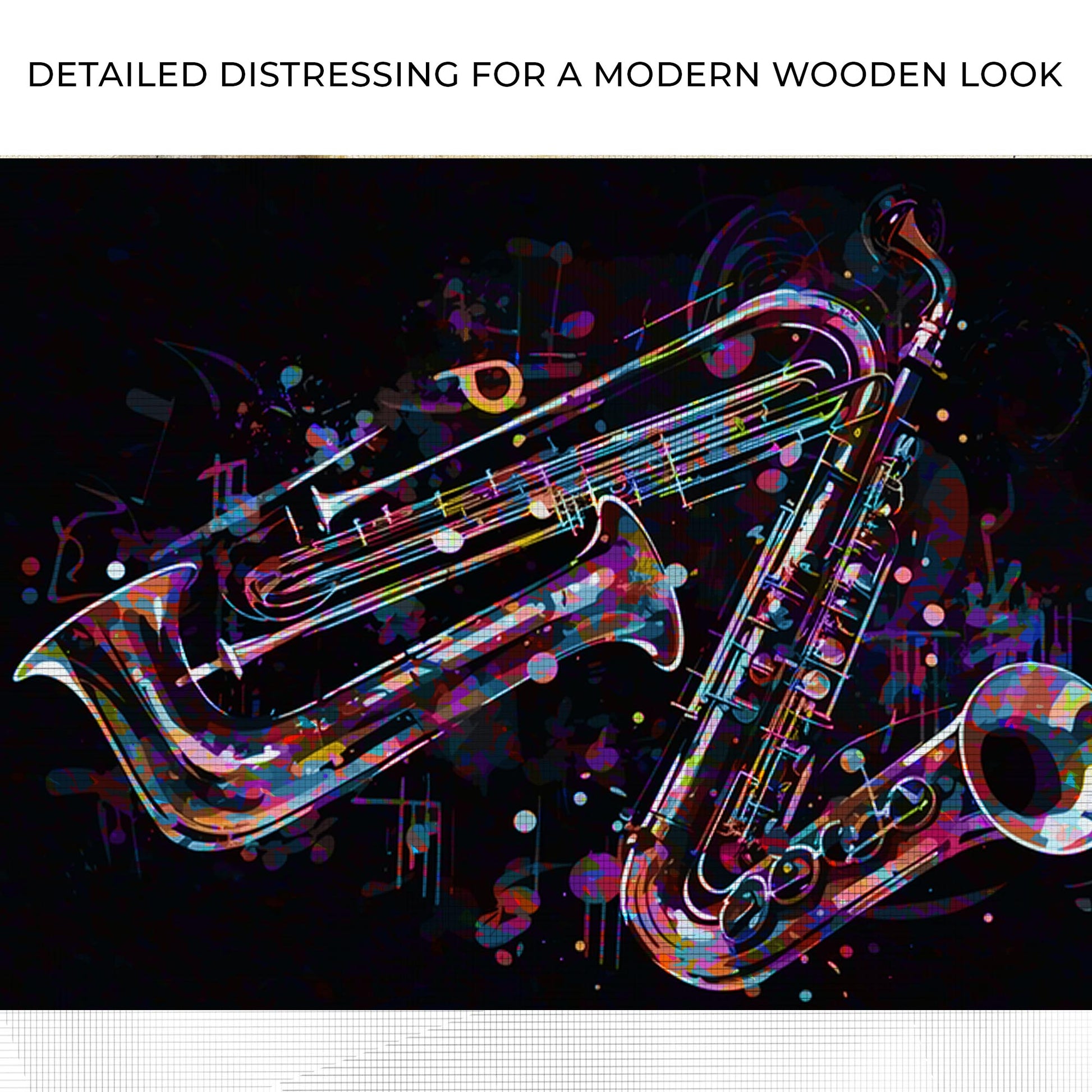 Clarinet Abstract Canvas Wall Art Zoom - Image by Tailored Canvases