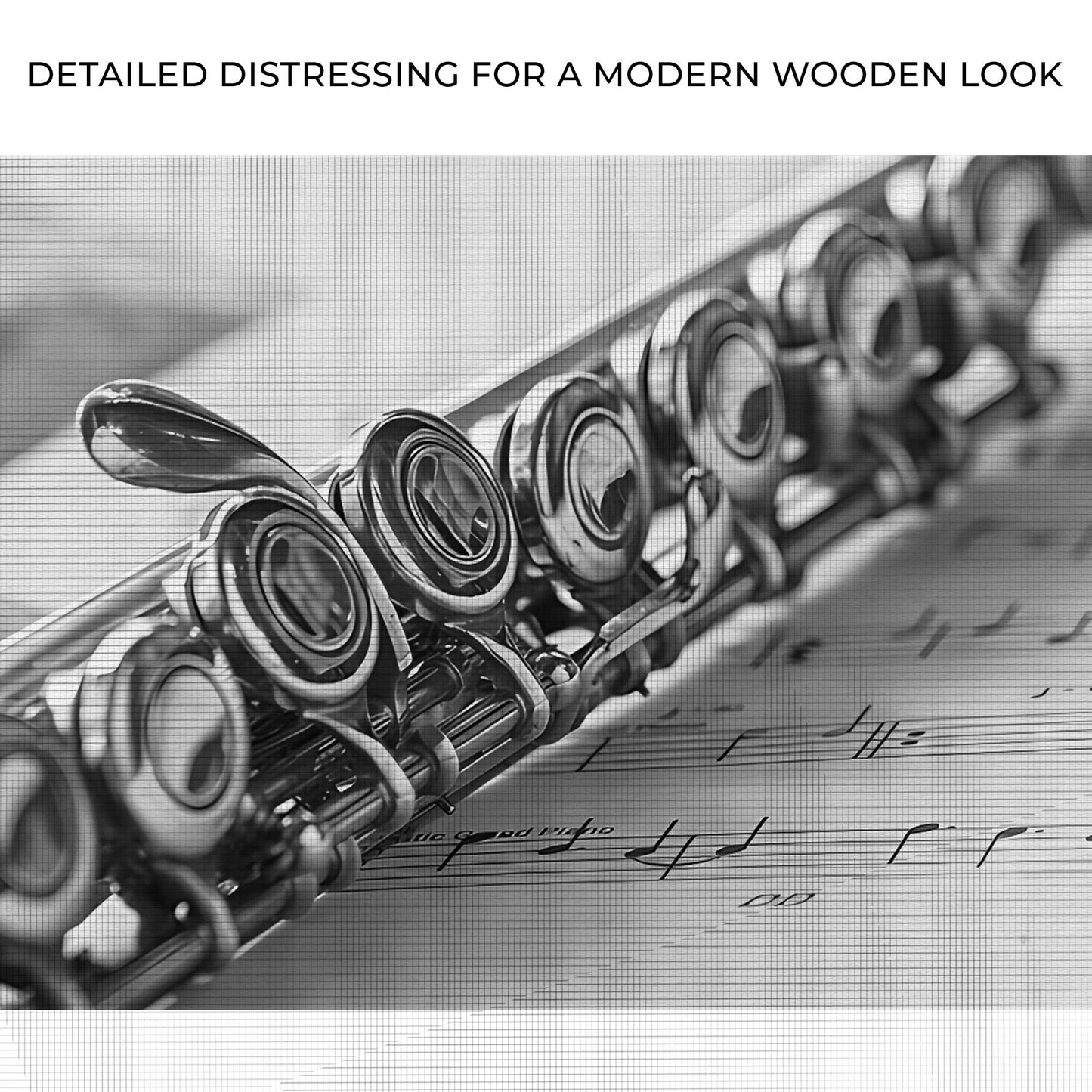 Flute Monochrome Canvas Wall Art Zoom - Image by Tailored Canvases