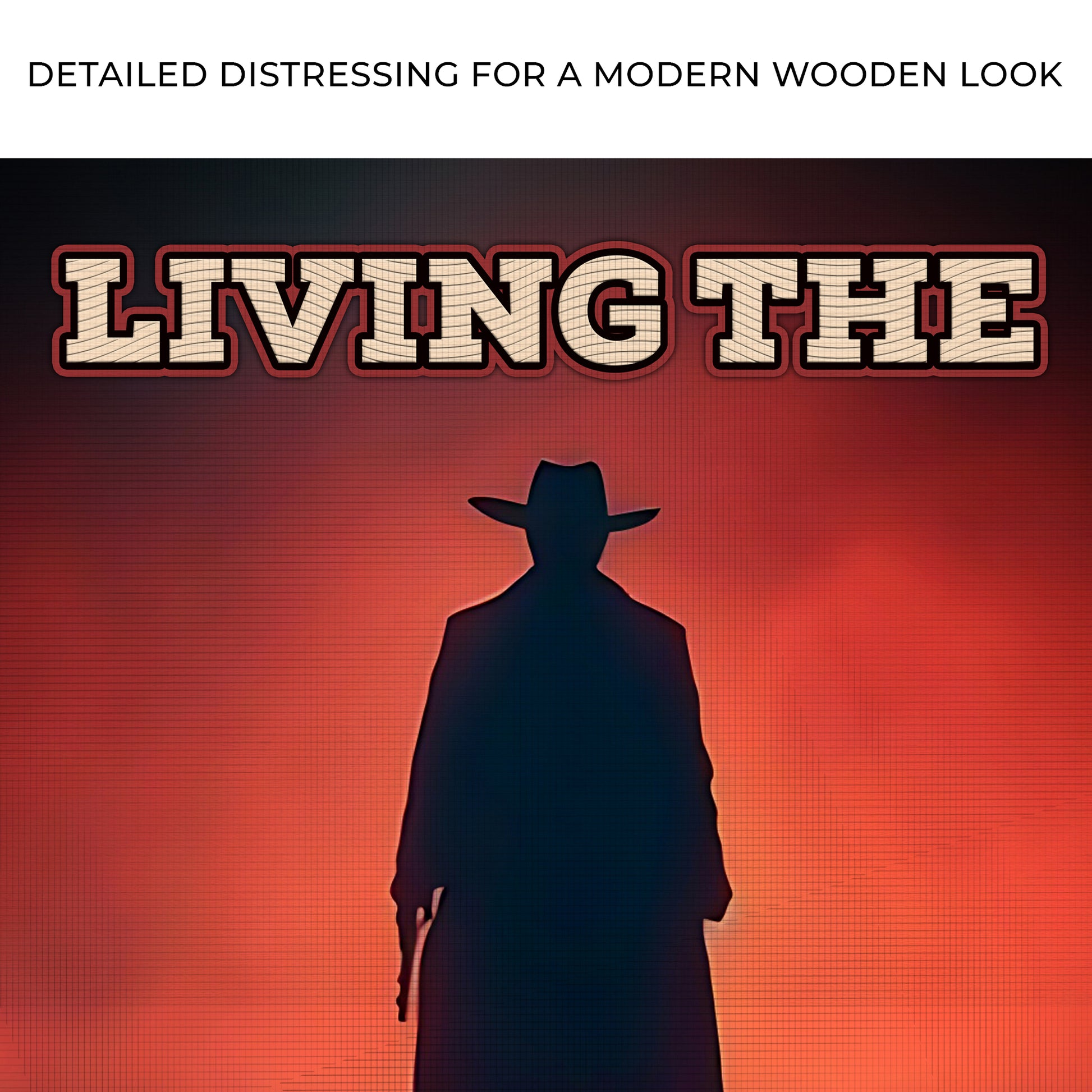 Living The Cowboy Way Sign Zoom - Image by Tailored Canvases