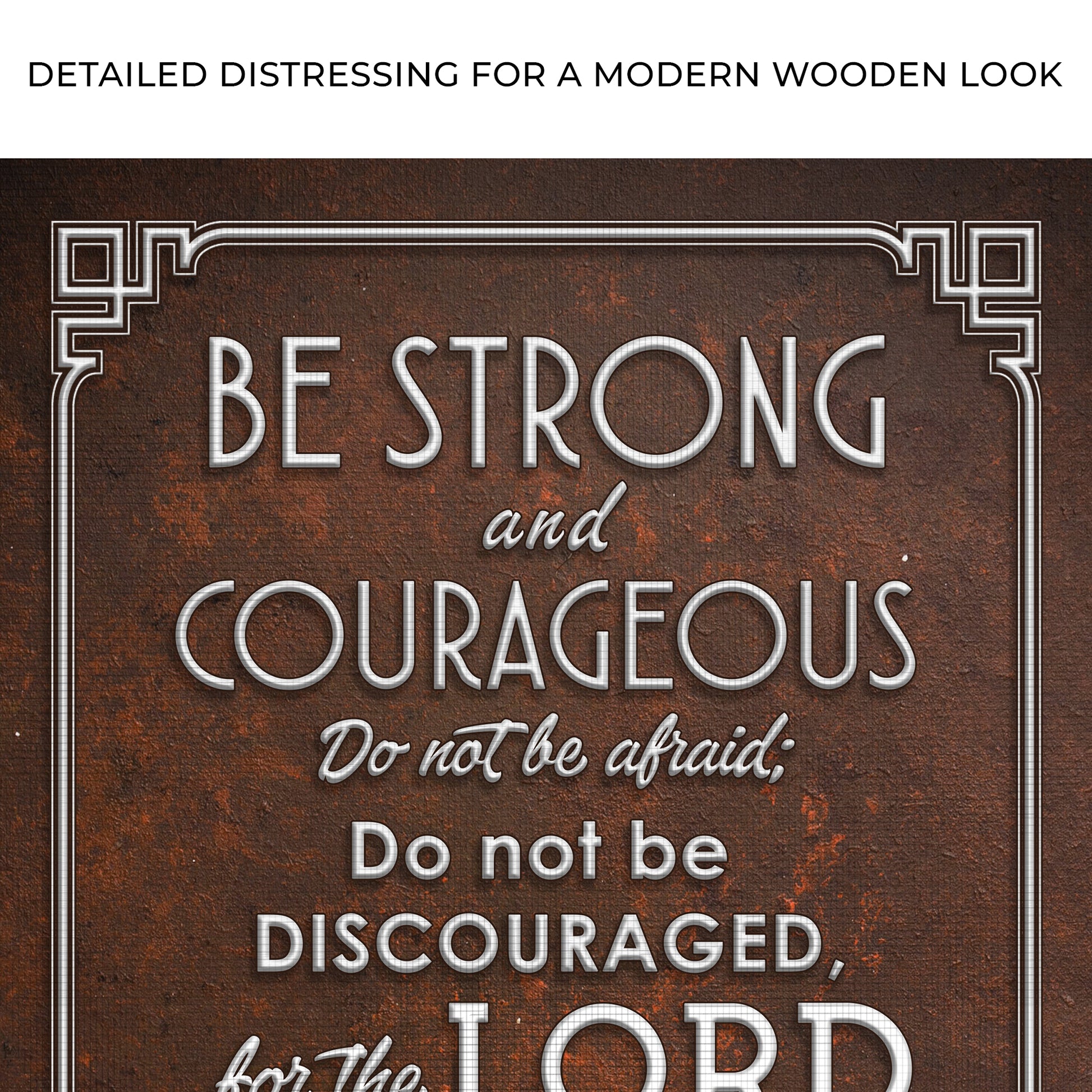 Joshua 1:9 NIV Be Strong And Courageous Sign Zoom - Image by Tailored Canvases
