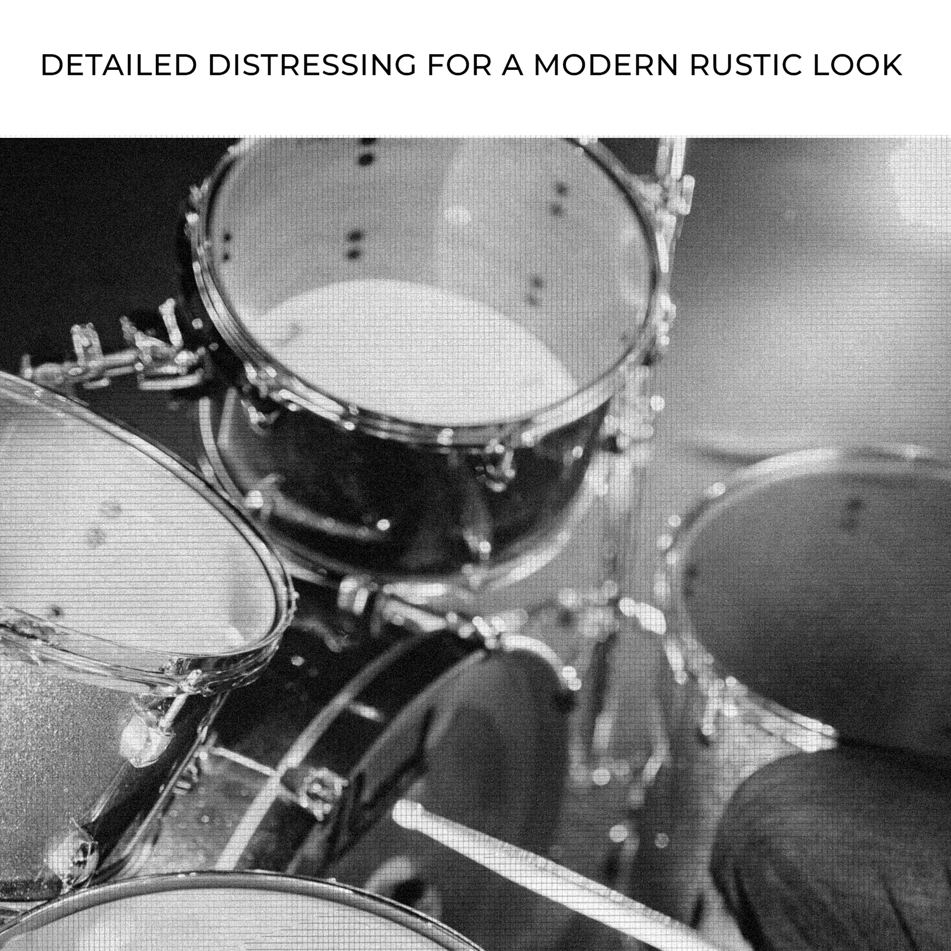 Drums Monochrome Canvas Wall Art Zoom - Image by Tailored Canvases