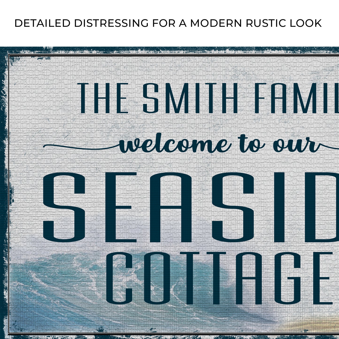 Seaside Cottage Sign Zoom - Image by Tailored Canvases