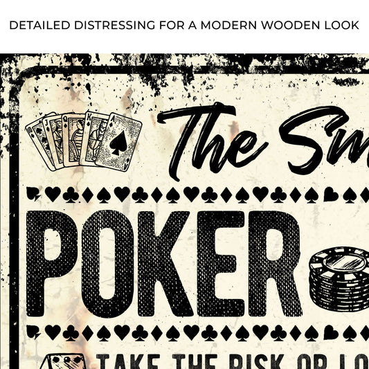 Take The Risk Poker Room Sign Zoom - Image by Tailored Canvases
