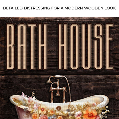 Rinse And Relax Bath House Sign Zoom - Image by Tailored Canvases