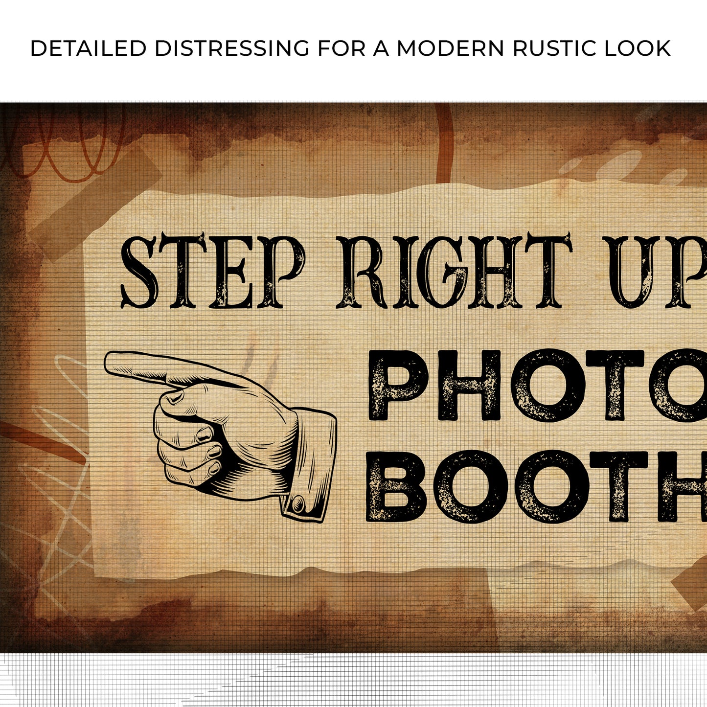 Step Right Up Photo Booth Sign Zoom - Image by Tailored Canvases