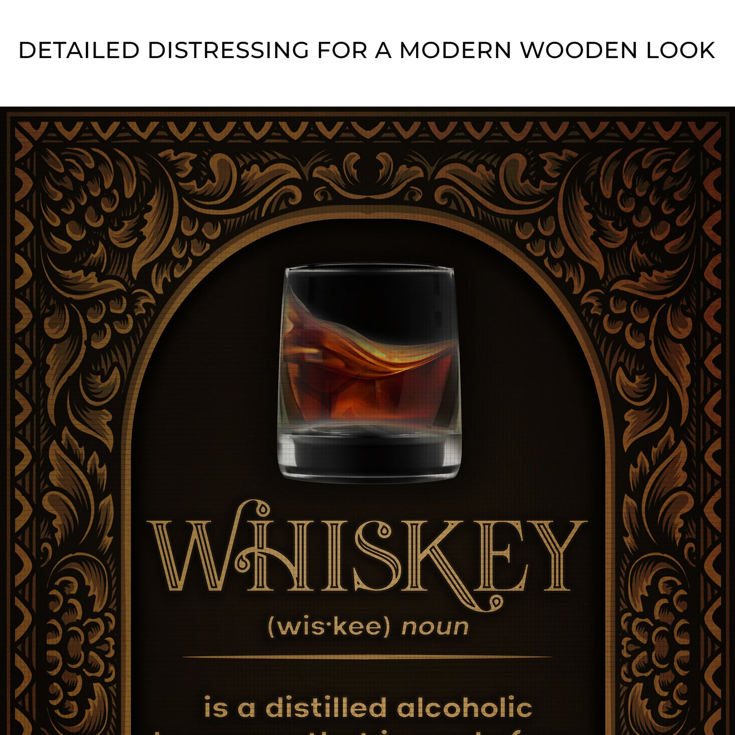 Whiskey Definition Sign Zoom - Imaged by Tailored Canvases