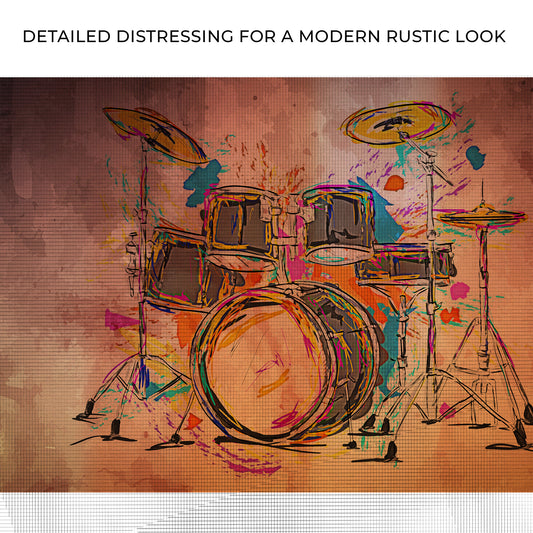 Drums Abstract Canvas Wall Art Zoom - Image by Tailored Canvases