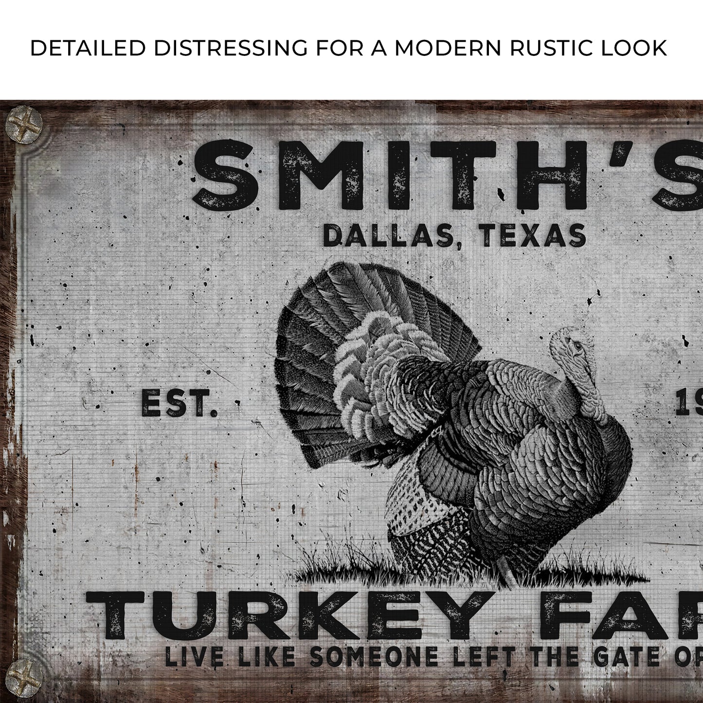 Turkey Farm Sign Zoom - Image by Tailored Canvases