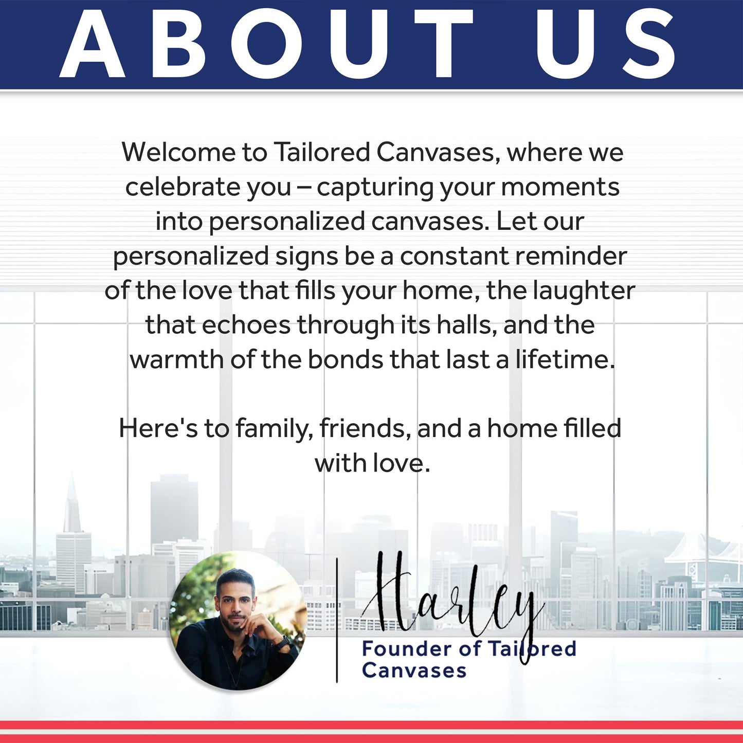 About Us - Image by Tailored Canvases