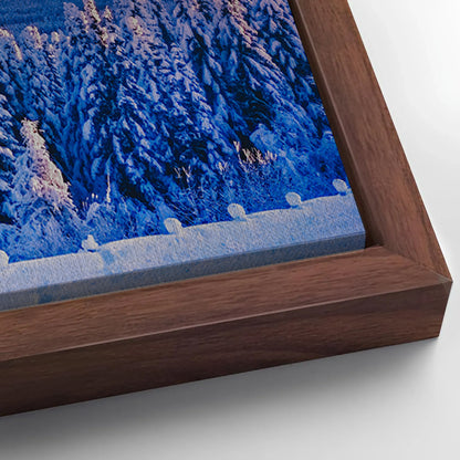 Save 33% When You Add A Frame To Your 60x30 Snow Covered Forest Canvas Wall Art Canvas Now
