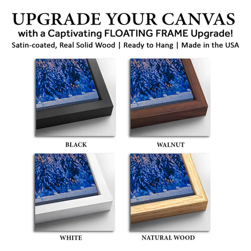 Save 33% When You Add A Frame To Your 48x24 Snow Covered Forest Canvas Wall Art Canvas Now