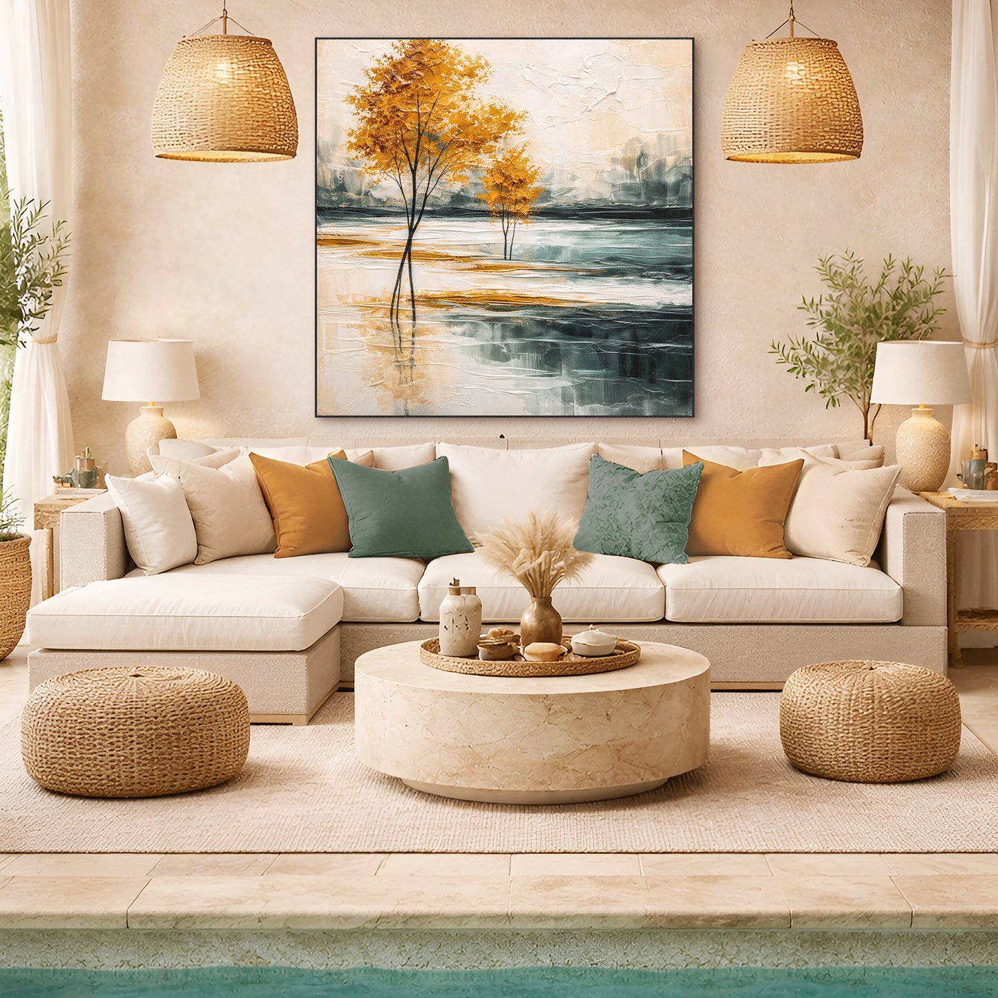 Autumn Stillness Abstract Wall Art