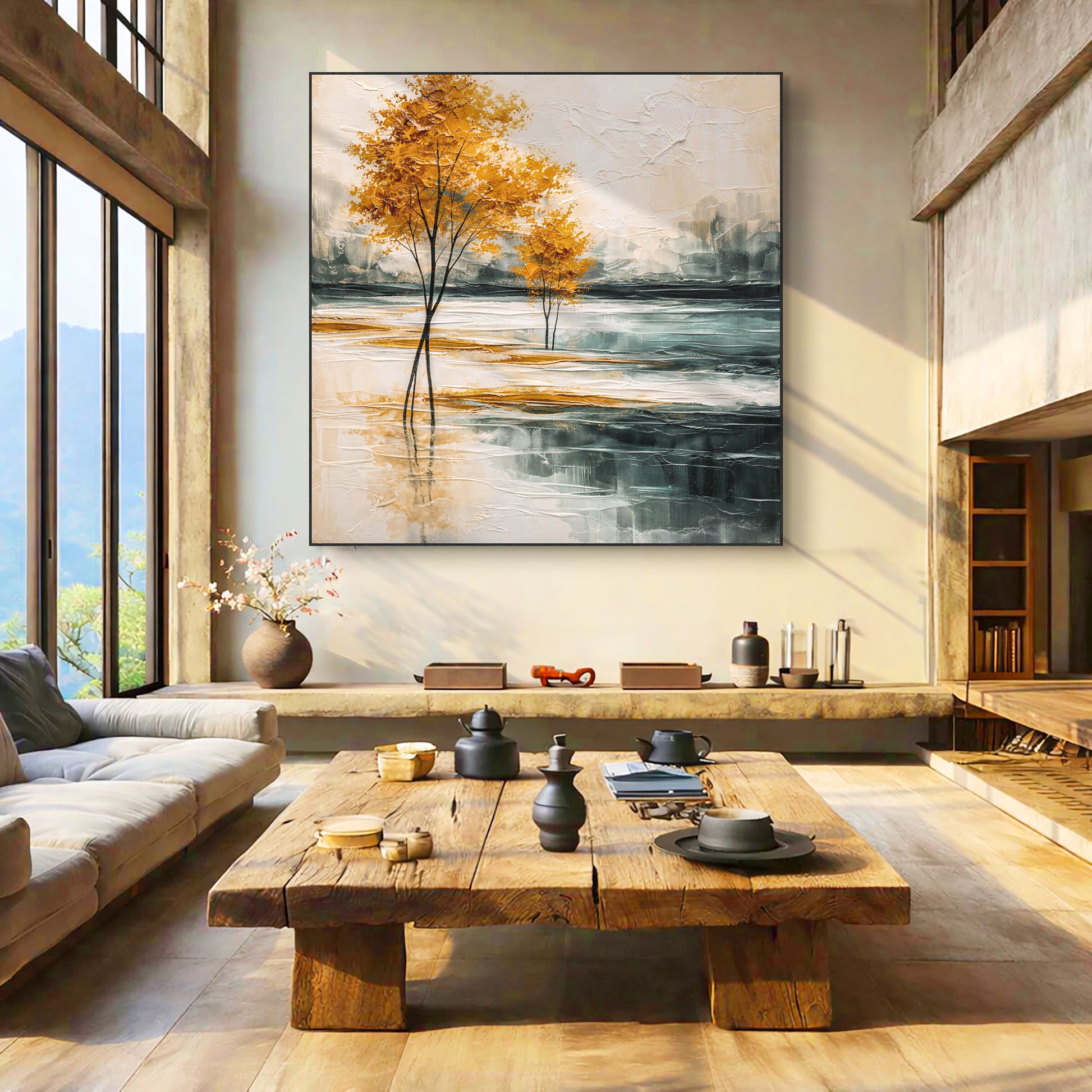 Autumn Stillness Abstract Wall Art
