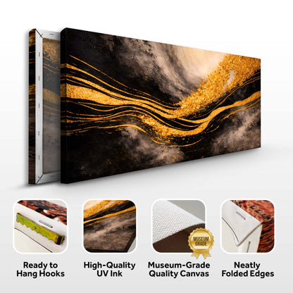 Black And Gold Gilded Currents