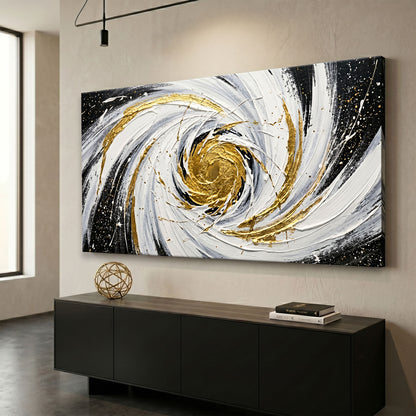 Black and White Bold Gestural Abstract