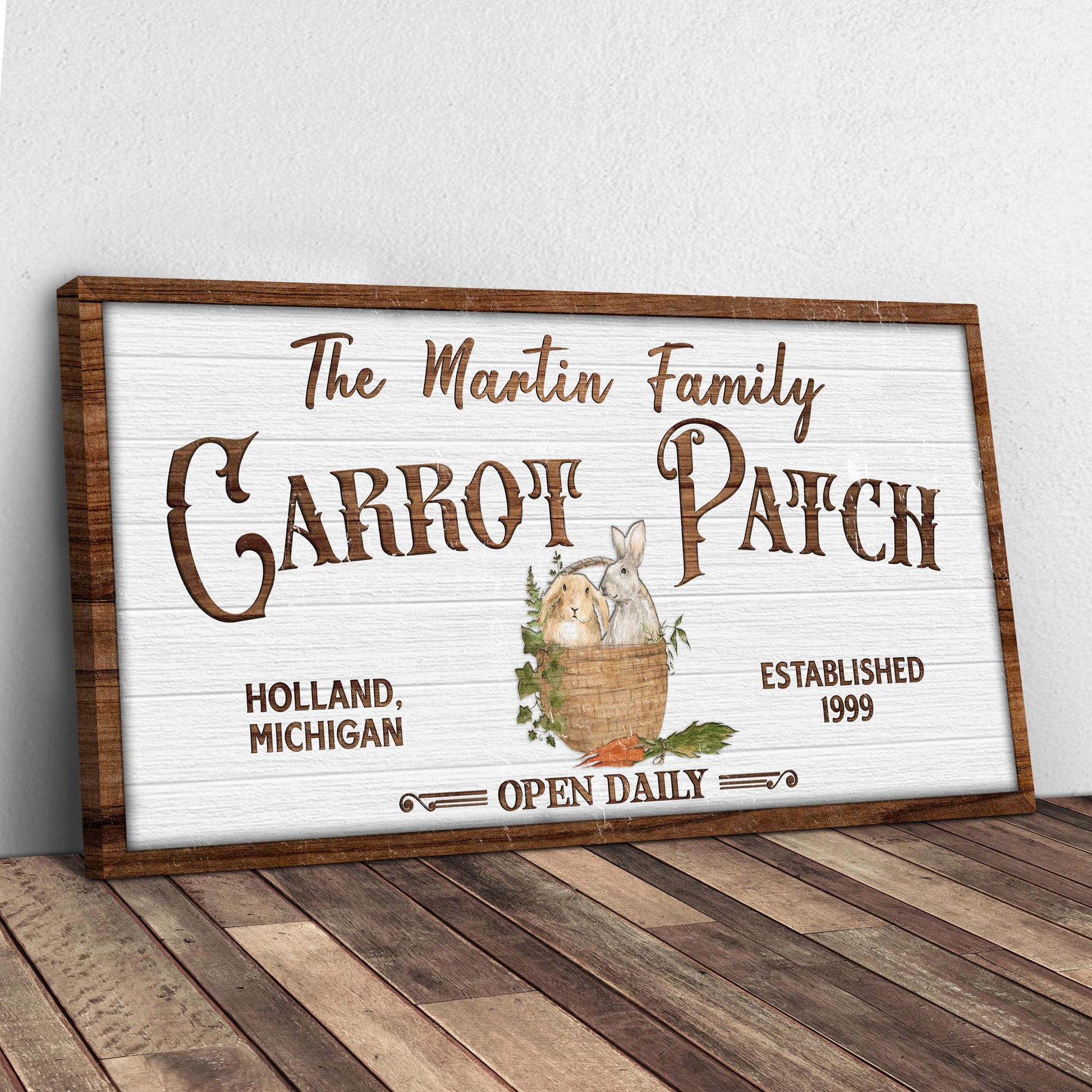 Carrot Patch Easter Sign III Style 1 - Image by Tailored Canvases