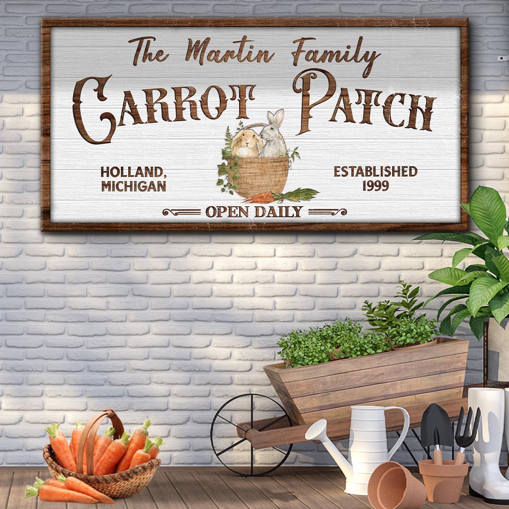 Carrot Patch Easter Sign III Style 2 - Image by Tailored Canvases