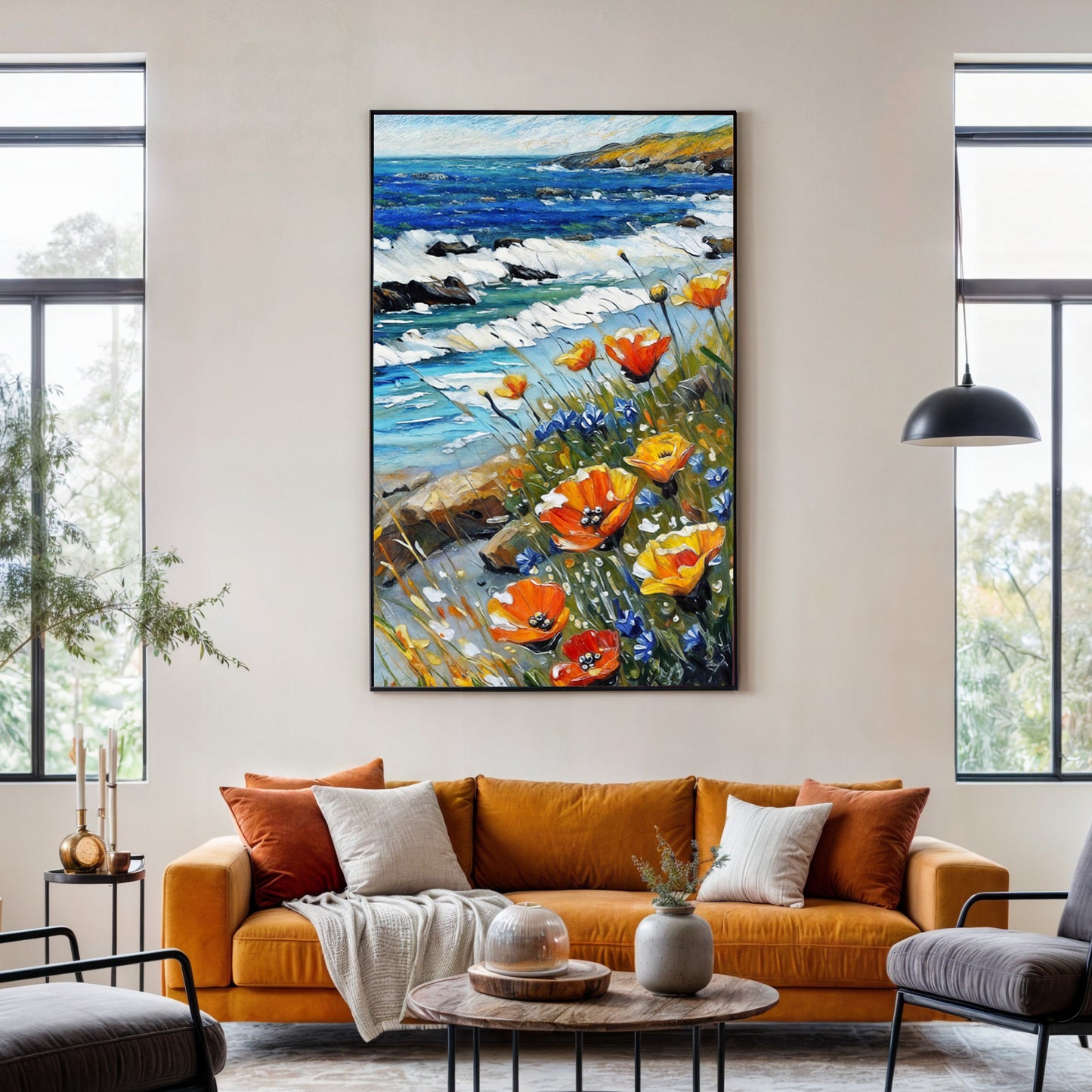 Canvas Print: "Coastal Blooms"