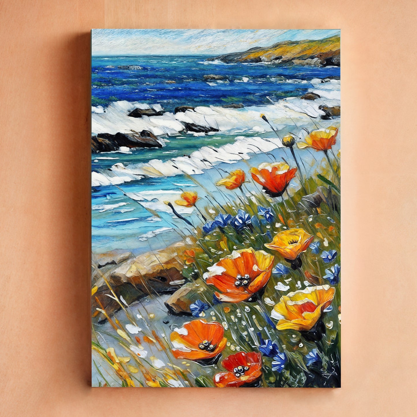 Canvas Print: "Coastal Blooms"