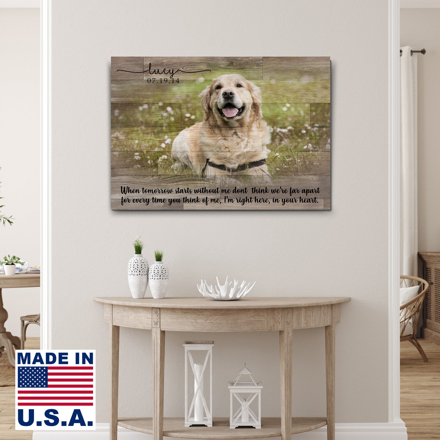 Colored Pet Memorial Sign