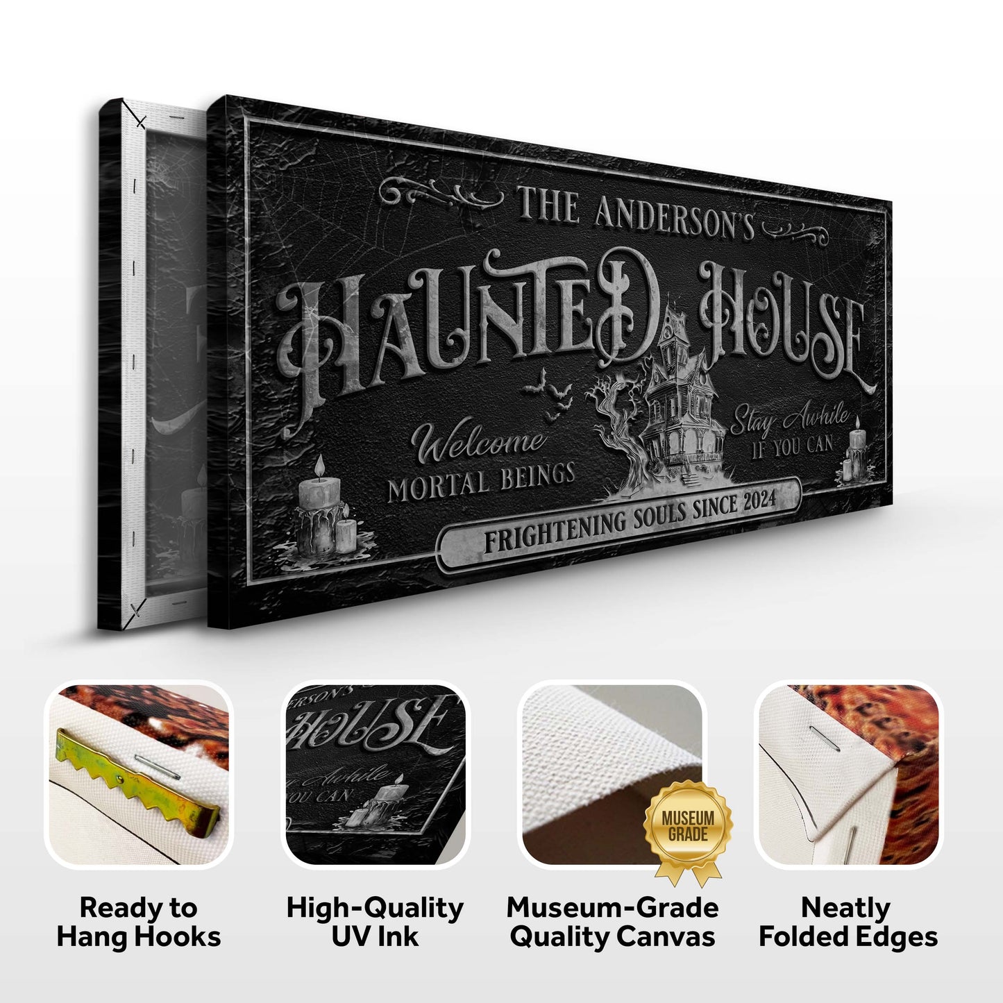 Personalized Haunted House Sign - Image by Tailored Canvases