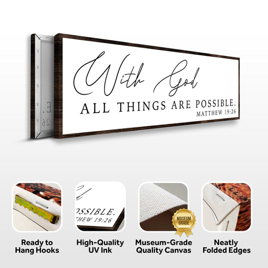 With God All Things Are Possible Faith Sign III - Image by Tailored Canvases