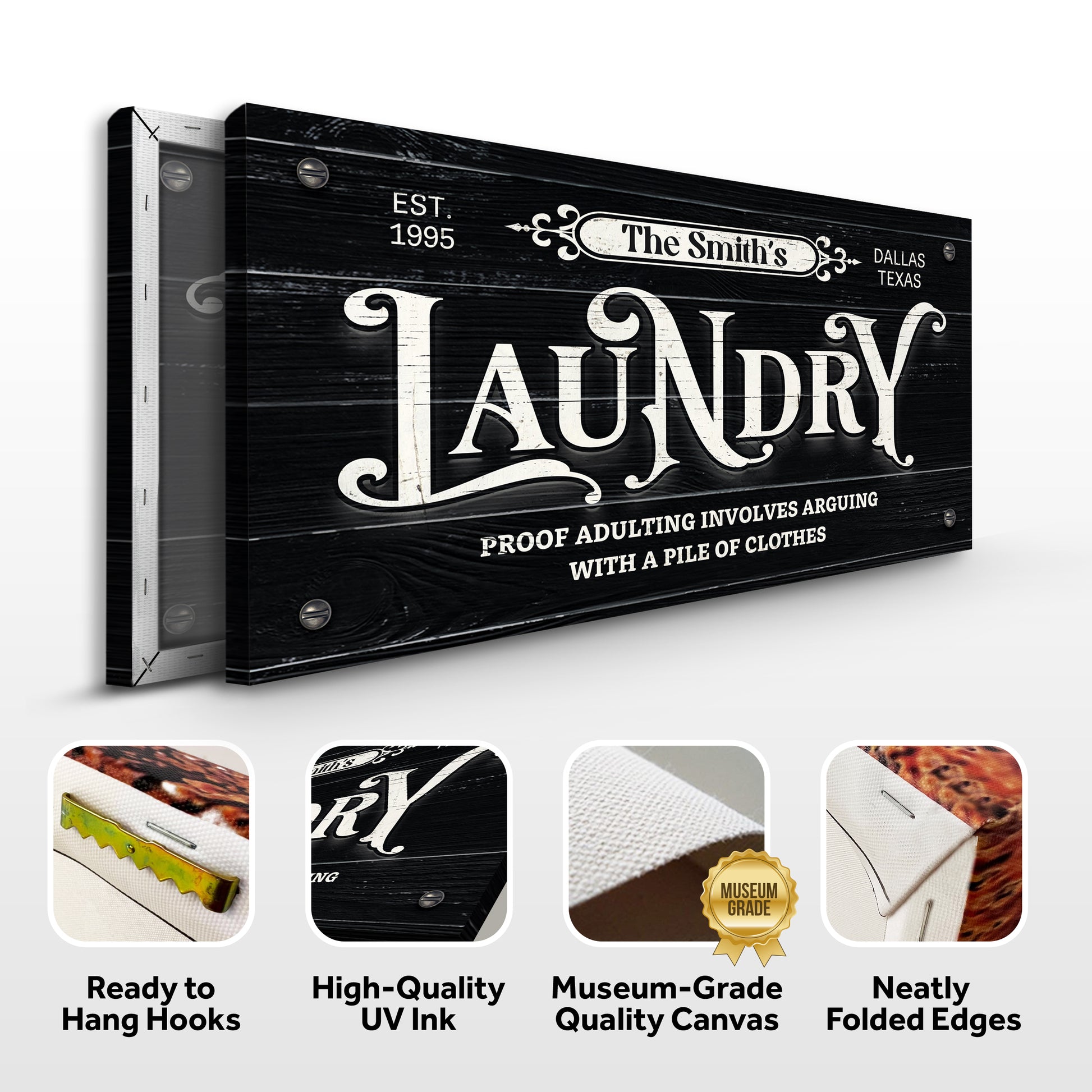 Laundry Room Sign VII Specs - Image by Tailored Canvases