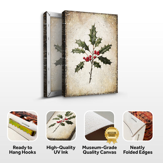 Christmas Holly Wall Art II | Image by Tailored Canvases