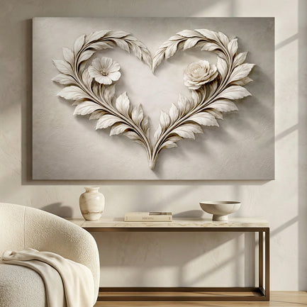 Elegant Romantic Leaf Heart
