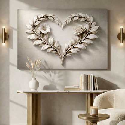 Elegant Romantic Leaf Heart