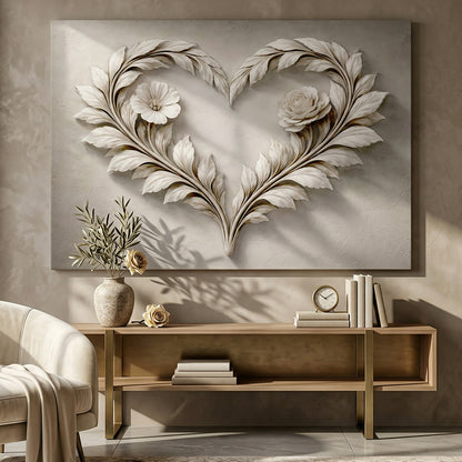 Elegant Romantic Leaf Heart