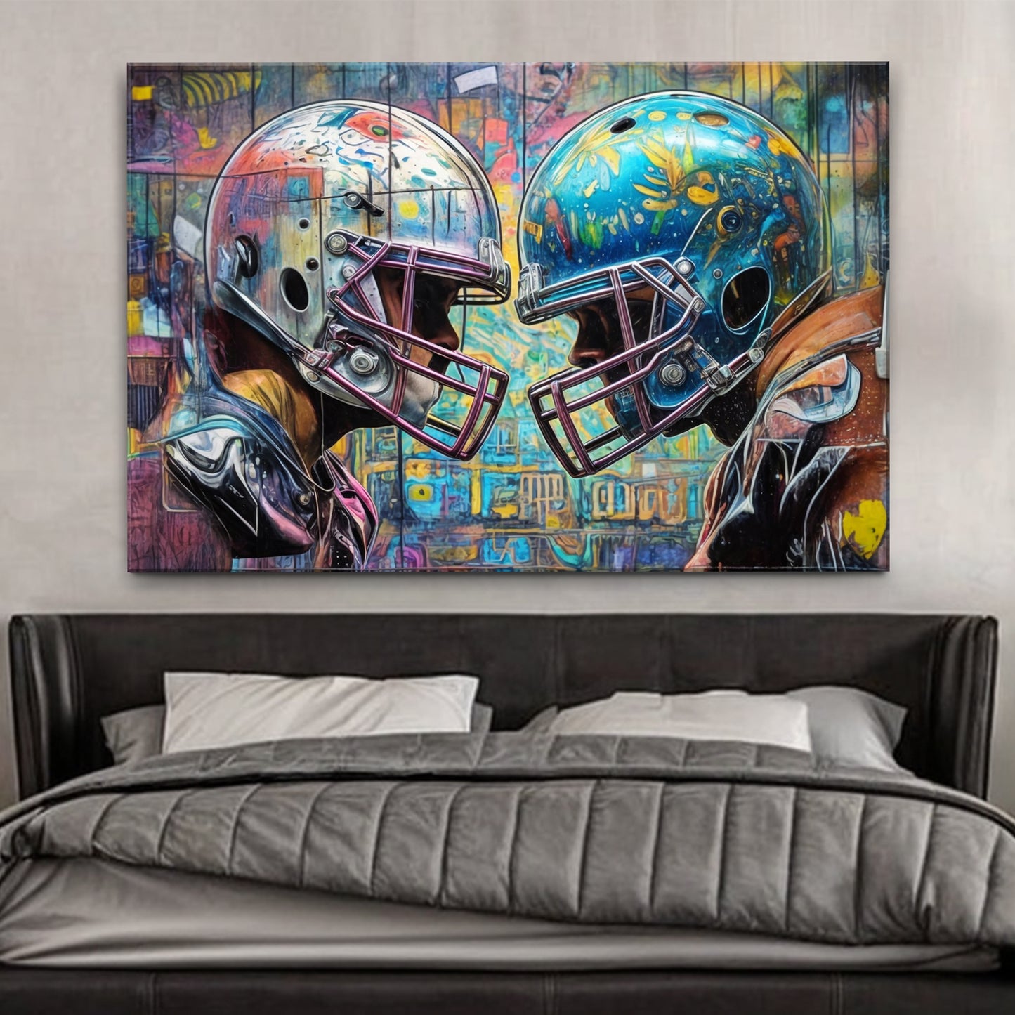 Helmet Clash - Sport Wall Art