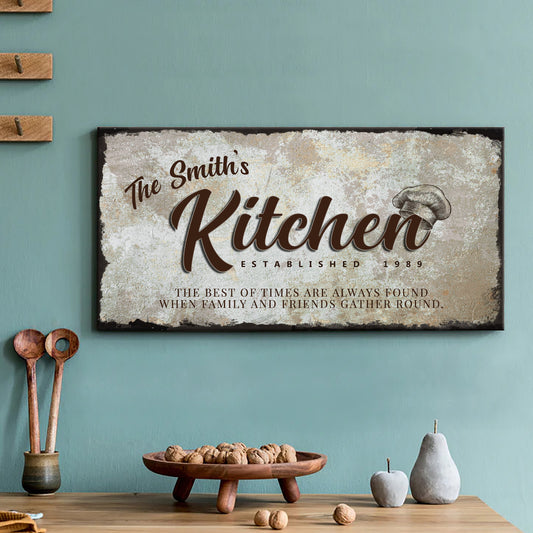 Family Kitchen Sign Style 3 - Image by Tailored Canvases