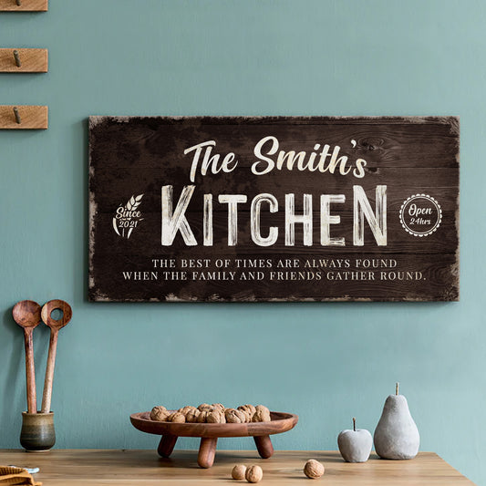 Family Kitchen Sign Style 2 - Image by Tailored Canvases