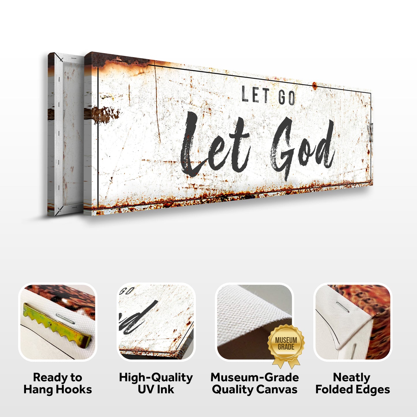 Let Go Let God Faith Sign - Image by Tailored Canvases