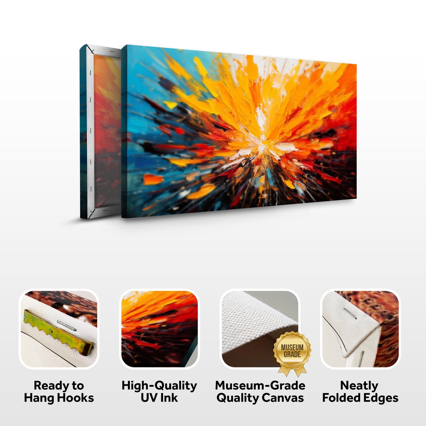 Explosion of Color Oil Paint - Modern Wall Art