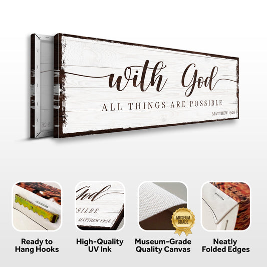 With God All Things Are Possible Faith Sign II - Image by Tailored Canvases